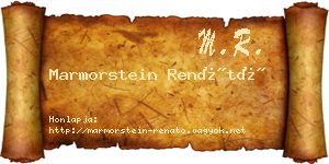 Marmorstein Renátó névjegykártya